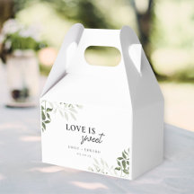 Sage Green and White Floral Love is Sweet Wedding