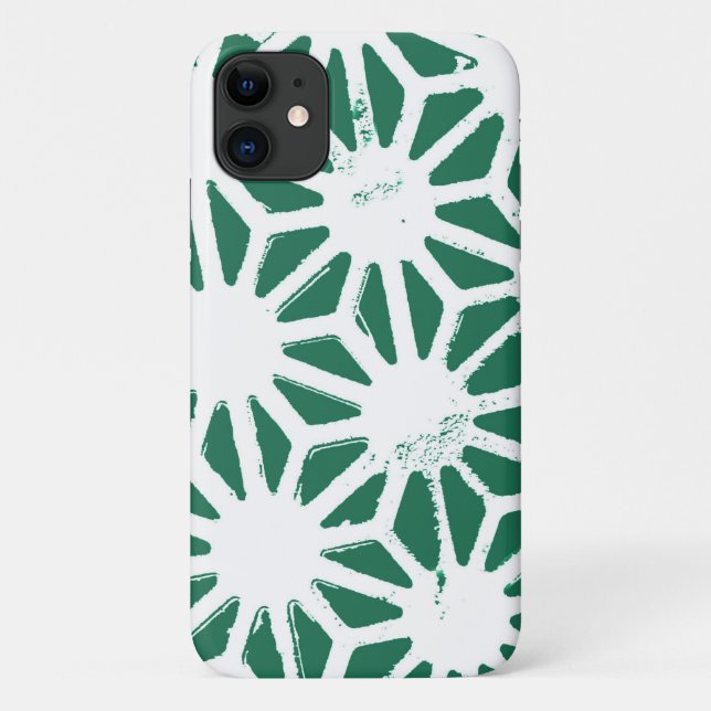 Sage green and white geometric pattern Case-Mate iPhone case (Back)