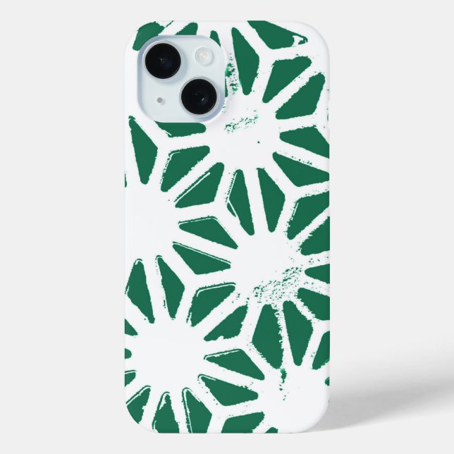 Sage green and white geometric pattern Case-Mate iPhone case (Back)