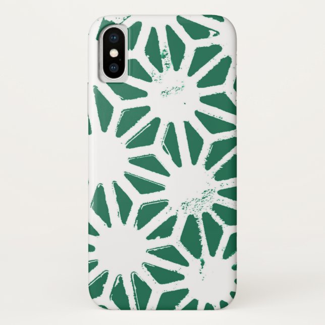 Sage green and white geometric pattern Case-Mate iPhone case (Back)