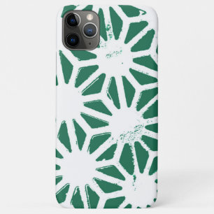 Sage green and white geometric pattern iPhone 11 pro max case