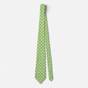 Sage Green and white polka dots neck tie