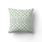 Sage Green and White Trellis Pattern