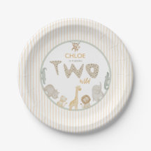 Sage Green and Yellow Safari Two Wild 2nd Birthday