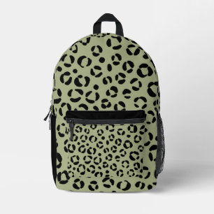 Sage Green Animal Printed Backpack