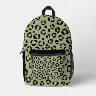 Sage Green Animal  Printed Backpack