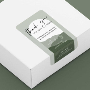 Sage Green Arch Bohemian Logo Business Box Seal