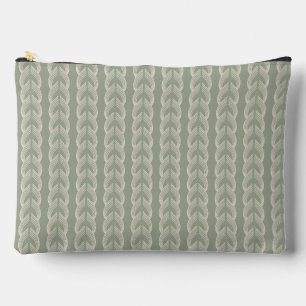 Sage Green Art Deco Arch Luxury Pattern Accessory Pouch