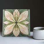 Sage Green Art Deco Floral Wall Decor Art Nouveau Tile<br><div class="desc">Welcome to CreaTile! Here you will find handmade tile designs that I have personally crafted and vintage ceramic and porcelain clay tiles, whether stained or natural. I love to design tile and ceramic products, hoping to give you a way to transform your home into something you enjoy visiting again and...</div>