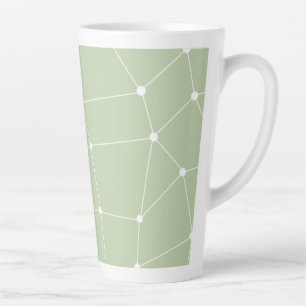 Sage Green Art Design Latte Mug