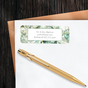 Sage Green Aventurine Return Address Labels