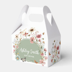 Sage Green Baby Bloom Baby Shower Favour Box