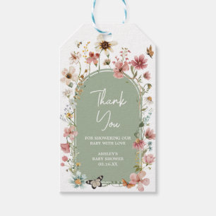 Sage Green Baby Bloom Baby Shower Favour Tags