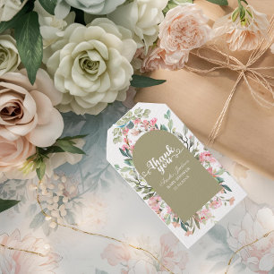 Sage Green Baby Bloom Baby Shower Invitation Gift Tags