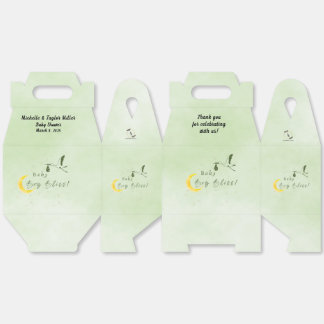 Sage Green Baby Boy Bliss Stork Special Delivery Favour Box