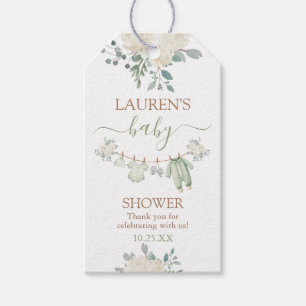 Sage Green Baby Clothes Baby Shower Gift Tag