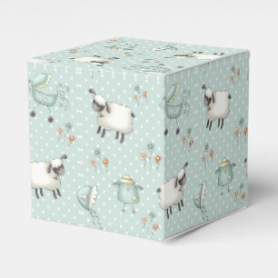 Sage Green Baby Pattern Favour Box