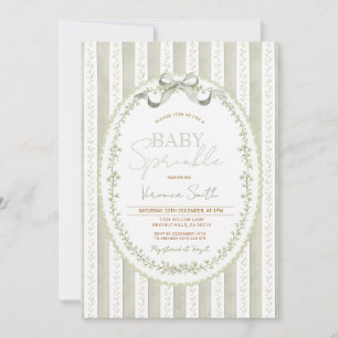 Sage Green Baby Sprinkle Invitation – Neutral