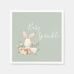 Sage Green Baby Sprinkle Script Baby Shower Napkin