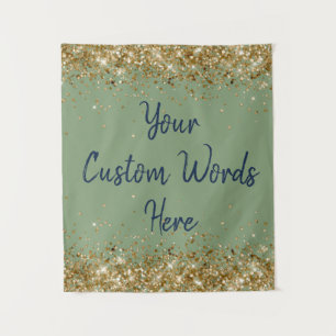 Sage Green Backdrop Birthday Party Photo Booth Tapestry
