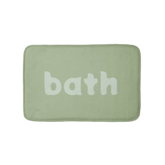 sage green  bath mat