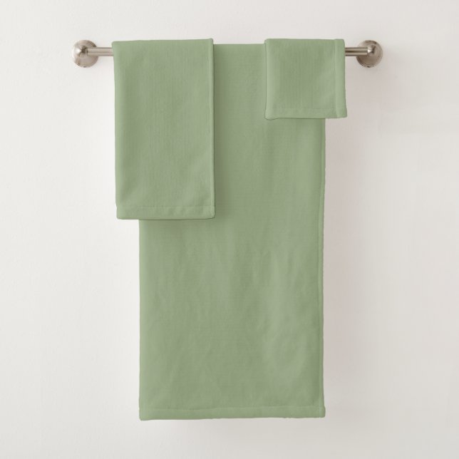 sage green bathroom towel set (Insitu)