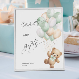 Sage Green Bearly wait, Modern Cards and gifts Poster