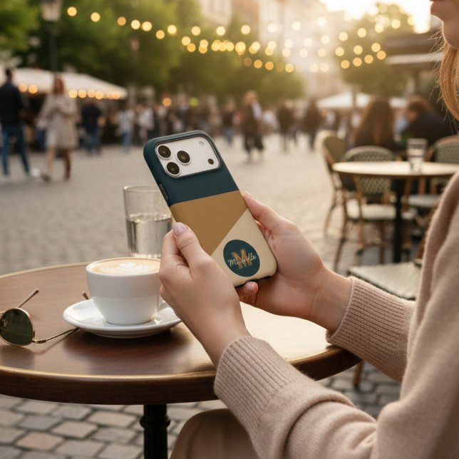 sage Green Beige vintage colour block monogram (Creator Uploaded)