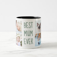 Sage Green | Best Mum Ever Custom Photo Mug