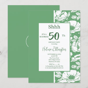 Sage Green Birthday Invitation