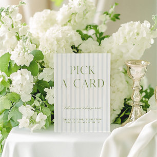 Sage Green & Blue Pick a Card Wedding Sign