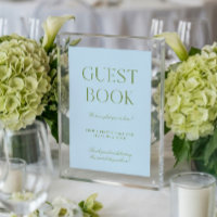 Sage Green & Blue Wedding Guest Book Sign