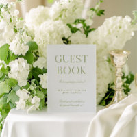 Sage Green & Blue Wedding Guest Book Sign