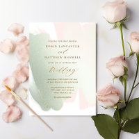 Sage Green Blush Pink Minimal Elegant Wedding