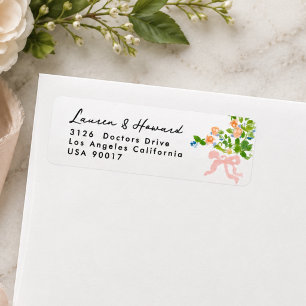 Sage Green Blush Watercolor Rococo Wedding Return