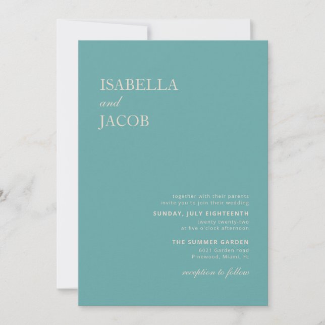Sage green Boho Invitation Postcard (Front)