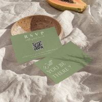Sage Green Boho QR Code Online Fun Wedding