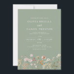 Sage Green Boho Wildflower Garden Wedding Invitation<br><div class="desc">Immerse your guests in the romance of nature with our Boho Wildflower Garden Wedding Invitation. Inspired by the beauty of untamed blooms, this invitation captures the essence of a free-spirited celebration. The enchanting design features delicate wildflowers dancing amidst lush greenery, setting the perfect tone for your garden wedding. The boho-chic...</div>