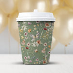 Sage Green Boho Wildflowers Paper cup<br><div class="desc">Add a touch of rustic charm to your wedding celebration with our Sage Green Boho Wildflowers Paper cups. Featuring delicate watercolor wildflowers and elegant greenery against a serene sage green backdrop, these cups bring effortless beauty to your event while being practical for guests. Whether for sipping cocktails or enjoying refreshments,...</div>