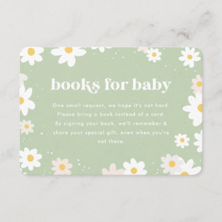 Sage Green Books for Baby Daisies Enclosure Card