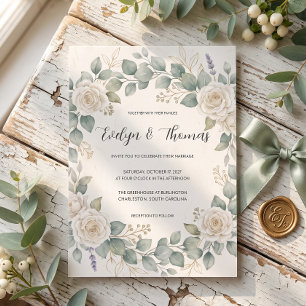Sage Green Botanical Arch Garden Wedding Invitatio Invitation
