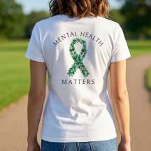 Sage Green Botanical Back Print Mental Health