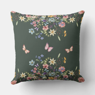 Sage Green Botanical Cushion