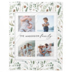 Sage green botanical elegant modern family 4 photo