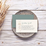Sage Green Botanical Foliage Wishing Well Enclosure Card<br><div class="desc">Wedding Wishing Well enclosure card in a duet of sage green and almond, to complement your wedding colour theme. Wishing Well is lettered in elegant calligraphy and the template is set for you to edit the poem if you wish. For example, you might want to change the name of the...</div>