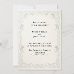 Sage Green Botanical Frame Invitation