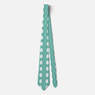 Sage Green Botanical Pattern Mens Necktie