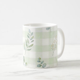 Sage Green Botanical Seamless Design Coffee Mug