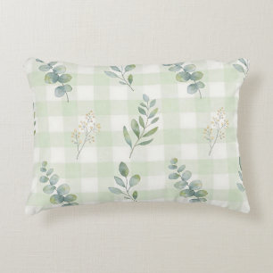 Sage Green Botanical Seamless Design Decorative Cushion