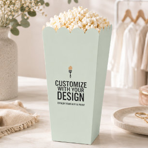 Sage Green Boutique Personalised Popcorn Favour Box